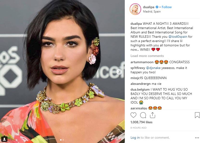 Histori suksesi Dua Lipa shpallet artistja më e mirë në botë