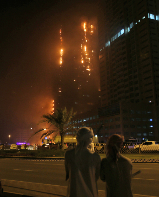 APTOPIX Mideast Emirates Fire