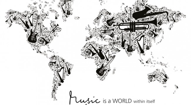 FOTO/ Harta, kur shtetet zëvendësohen me këngët, ja krijimi i veçantë