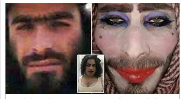 FOTOT/Xhihadistët e ISIS vishen si femra për t’u arratisur nga Mosuli…por i zbulon mjekra