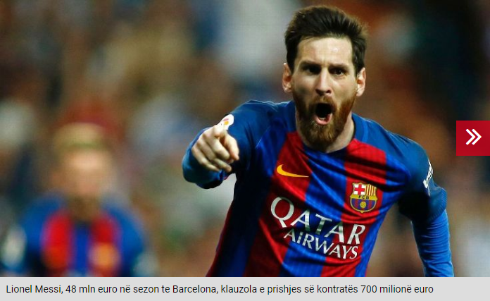 Këta janë lojtarët më të paguar në botë, Messi i pari, Ronaldo i pesti