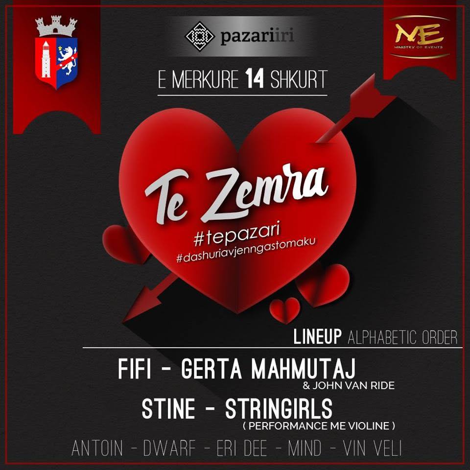 Bashkia koncert pët Shën Valentinin, ja këngëtarët që performojnë