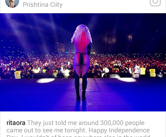 Video/ Rita Ora koncert madhështor në Prishtinë: Jam krenare, jam shqiptare!