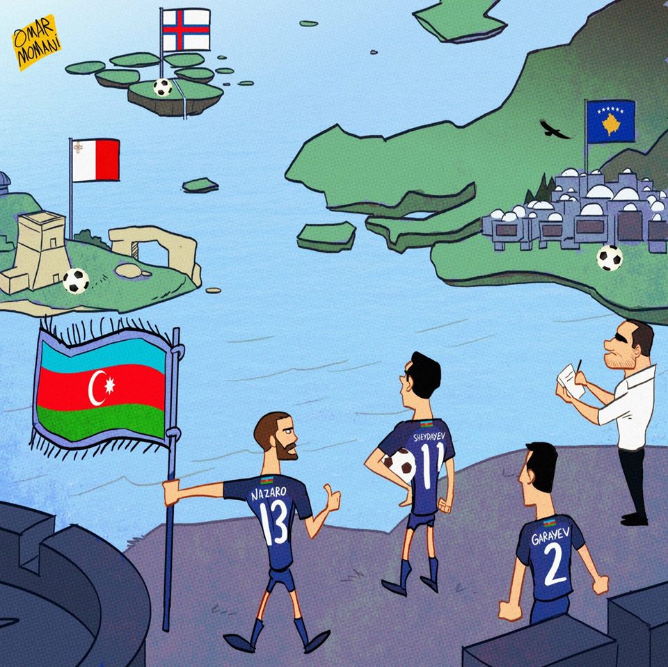 Kosova përfshihet në karikaturën sportive të Omar Momani