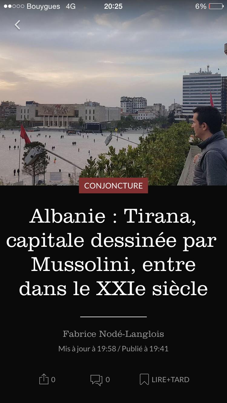 Prestigjozja “Le Figaro”: Shndërrimi i Tiranës në qytet evropian