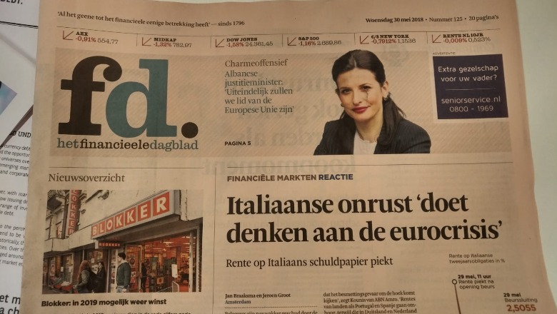 Ministrja Gjonaj për shtypin holandez: Ne jemi europianë! Reformat po ecin sipas planit