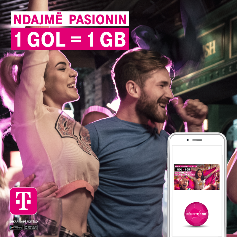 Telekom Albania dhuron GB me çdo gol My Telekom