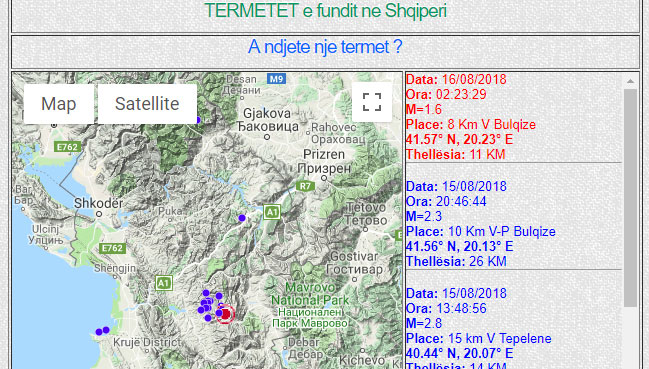 Nuk ndalen tërmetet në Shqipëri, tjetër goditje pas mesnate