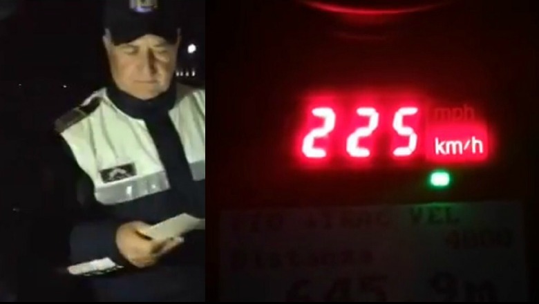 VIDEO/ Çmenduri në autostradë, i riu ‘fluturon’ me 225 km/h në Tiranë Durrës
