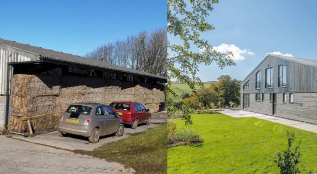 FOTOT/ Nga shtallë e bagëtisë shndërrohet në shtëpi luksoze