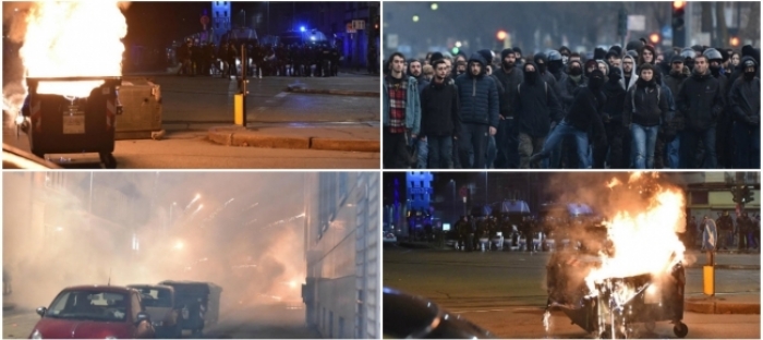 Katër persona të plagosur nga protesta e dhunshme në Torino, Salvini sulmon emigrantët: Jemi peng i disa kriminelëve të qendrave sociale