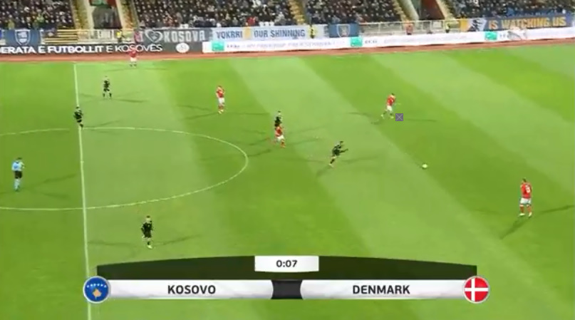 VIDEO/“Fluturon” Rrahmani, Kosova shtang Danimarkën në pjesën e parë