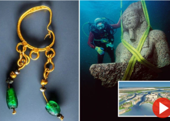 FOTO/ Tempull misterioz dhe anije të ngarkuara me thesar, gjenden rrënojat e qytetit të fundosur nën ujë 1,200 vjet më parë