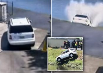 VIDEO/ Momenti dramatik kur makina përfundon në lumë, shoferi shtyp gazin në vend të frenave