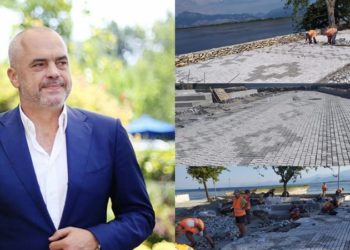 Edhe Shiroka me shëtitore, Rama poston foto nga procesi i ndërtimit