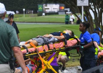 Gjashtë persona të plagosur nga rrufeja që ra mbi një pemë në një fushë golfi