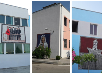 Art në muret e burgut të Fierit, të dënuarit kanë pikturuar Skënderbeun dhe Nënë Terezën