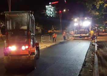 FOTO/ Punime edhe në rrugën “Dritan Hoxha”, ndërhyrja gjatë natës që të mos bllokohet qarkullimi