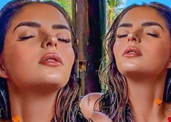 FOTO/ Demi Rose pozon nudo brenda vaskës dhe mbulon format e saj me petale trëndafilash