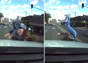 VIDEO shokuese/ Ishte duke parë telefonin, gruaja përplaset nga makina