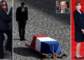 FOTO/ Macron qëndron mbi arkivolin e Zhak Chirac, liderët botërorë dhe elita franceze “pushtojnë” Parisin për homazhe