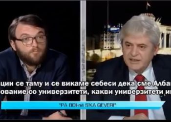 VIDEO/ Ali Ahmeti ‘shpërthen’ në emision dhe godet tavolinën: Turp t’iu vijë, po i përçajnë shqiptarët