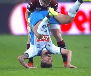 VIDEO / Përplasje e fortë në fushë, Hysaj del me barrelë nga fusha