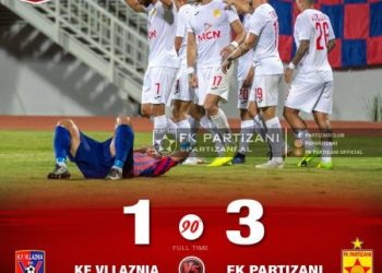 Partizani mposht Vllazninë në minutat shtesë, Çinari ndëshkon bardheblutë