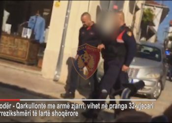 Xhiro nëpër qytet me armë në brez, pranga 32-vjeçarit në Shkodër (Video)