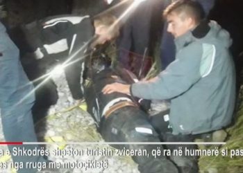 Turisti nga Zvicra bie në humnerën 120 metra, policia e banorët e nxjerrin me litar (video)