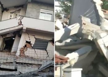 TRAGJIKE NË DURRËS! Dëgjoheshin thirrje për ndihmë, por vila me 3 familje brenda shembet papritur