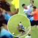 Ndërhyrje skandaloze ndaj futbollistit, plas sherri në fushë (VIDEO)