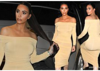 FOTO/ Fustani i ngushtë i nxjerr në pah format bombastike, të gjithë sytë te Kim Kardashian