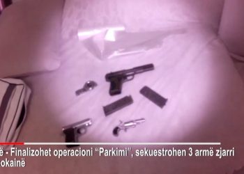 VIDEO/ Kokainë, armë dhe para, arrestohen 4 persona në Tiranë, 1 në kërkim. Si organizohej trafiku