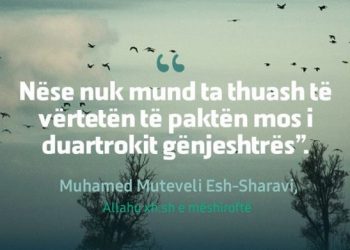 Rama citon Esh-Sharavi: Nëse nuk mund ta thuash të vërtetën, të paktën mos i duartrokit gënjeshtrës