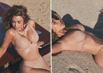 Kim Kardashian shfrenon imagjinatën në shkretëtirë, ekspozon linjën e saj të të brendshmeve (FOTO)