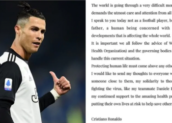 “Mbrojtja e jetës shkon përtej të gjitha interesave”/ CR7 reagon për koronavirusin nga karantina: Të gjithë duhet të ndjekim udhëzimet e OBSH