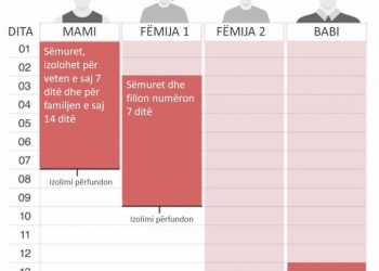 Zbulohet skema, si përhapet COVID-19 brenda një familje