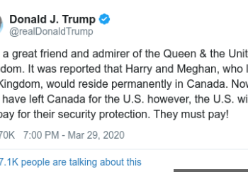 Donald Trump i tregon derën princit anglez: Paguaj nëse do të rrish në SHBA”!