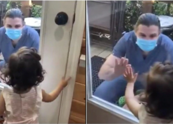 Video prekëse/ Vogëlushja nuk i mban dot lotët pasi takon dot babain mjek