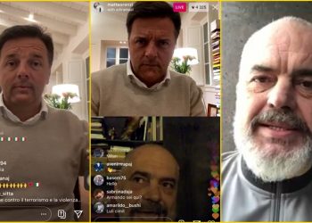 Rama e “gdhin“ në video LIVE në Renzin, kryeministri italian e përshëndet edhe me këngë: E di që të pëlqen shumë…