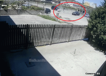 VIDEO/ Aksidenti i sotëm në Vorë: Momentin kur makina e hedh në ajër policin. (Kujdes, pamje të rënda!)