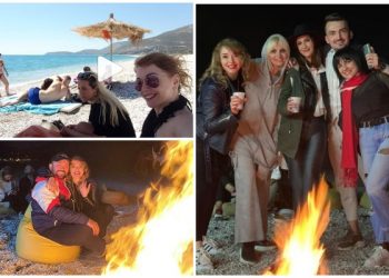 VIDEO+FOTO/ Me bikini në plazhet e Jugut e duke festuar pranë zjarrit gjatë darkave, VIP-at s’pyesin për koronavirusin