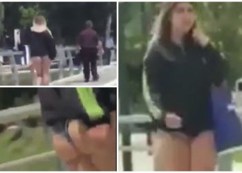 VIDEO / Në mes të ditës, vajza del në rrugët e Fierit me mbathje