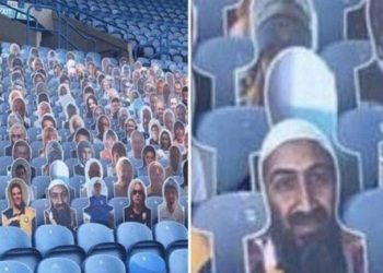 Gafa e madhe e klubit anglez, vendosin fotografinë e Bin Laden mes tifozëve më të zjarrtë të tyre