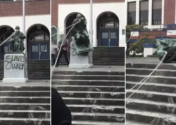 Protestat në SHBA dalin jashtë kontrollit, rrëzohet edhe statuja e “babait” të kombit Thomas Jefferson