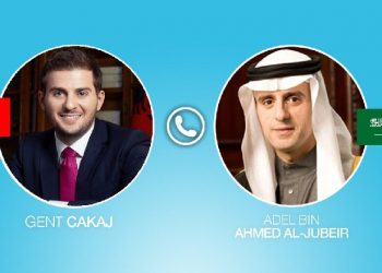 Në fokus investimet në fushën e ekonomisë dhe infrastrukturës, Cakaj telefonatë me homologun në Arabinë Saudite