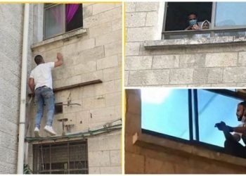 Rrëqethëse/ Mjekët i thanë se nëna do vdiste nga koronavirusi, djali ngjitet nga dritarja për t’i thënë lamtumirë