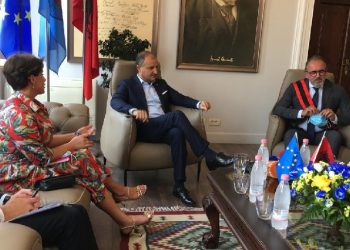 Dritan Leli takim me Soreca-n në bashkinë e Vlorës, ambasadori i BE: Nisim fushatën ‘Evropa është këtu’