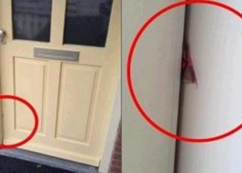 Kujdes nëse gjeni diçka të tillë te dera kryesore, lajmëroni policinë